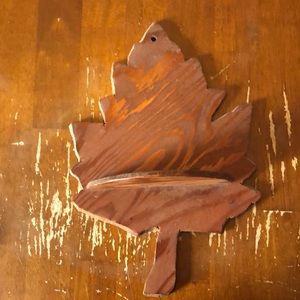 Small Wooden Leaf Shelf